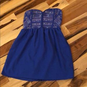 Staring at stars purple strapless dress sz s